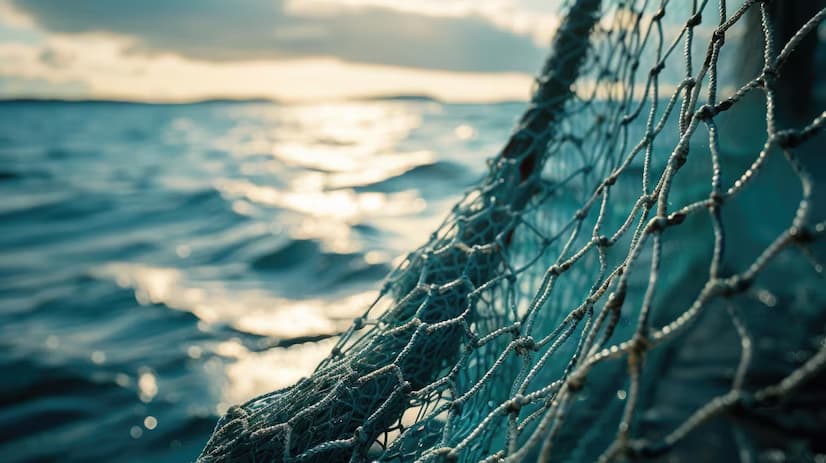 Corda trançada para rede de pesca